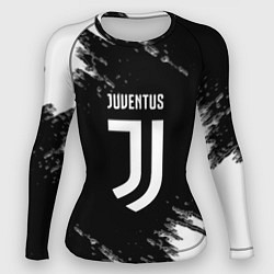 Рашгард женский Juventus спорт краски черно белый, цвет: 3D-принт