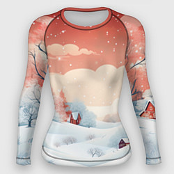 Женский рашгард Зимняя сказка на пороге