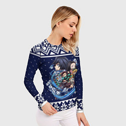 Рашгард женский Demon slayer sweater, цвет: 3D-принт — фото 2