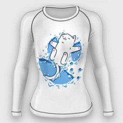 Рашгард женский Снежный кото-ангел, цвет: 3D-принт