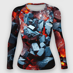 Женский рашгард Янтарные камни асбтракция