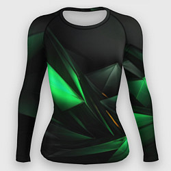 Женский рашгард Зеленая геометрическая абстракция