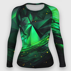 Женский рашгард Абстрактный лабиринт зелени