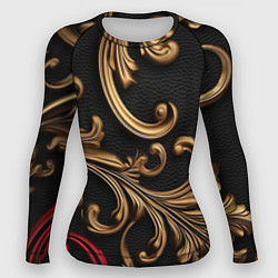Женский рашгард Золотые абстрактные узоры