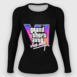 Рашгард женский Gta 6 vice city logo, цвет: 3D-принт