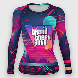 Женский рашгард GTA 6 логотип и абстракция