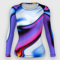 Рашгард женский Яркая цветная волна, цвет: 3D-принт