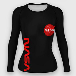 Рашгард женский NASA космос, цвет: 3D-принт