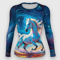 Рашгард женский Космический скакун, цвет: 3D-принт