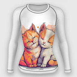 Рашгард женский Влюбленные милые котята, цвет: 3D-принт