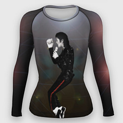 Рашгард женский Michael Jackson в прыжке, цвет: 3D-принт