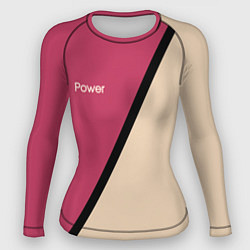 Женский рашгард Power бежево-розовый