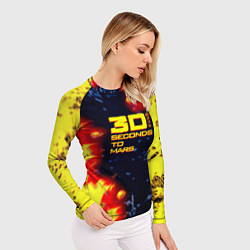 Рашгард женский Thirty Seconds to Mars огненное лого, цвет: 3D-принт — фото 2