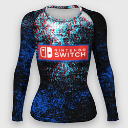 Женский рашгард Нинтендо брызги красок глитч