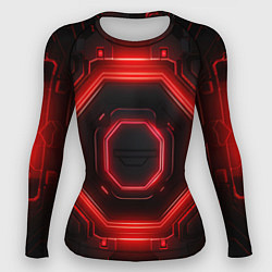 Женский рашгард Nvidia style black and red neon