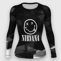 Рашгард женский Nirvana текстура рок, цвет: 3D-принт