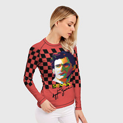 Рашгард женский Айртон Сенна гонщик, цвет: 3D-принт — фото 2