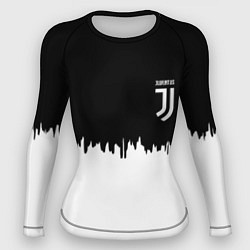 Женский рашгард Juventus белый огонь текстура