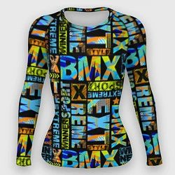 Рашгард женский Extreme sport BMX, цвет: 3D-принт