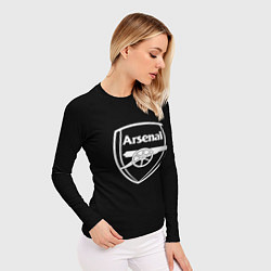 Рашгард женский Arsenal fc белое лого, цвет: 3D-принт — фото 2