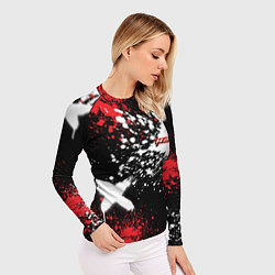 Рашгард женский Хавал на фоне граффити и брызг красок, цвет: 3D-принт — фото 2