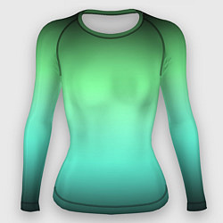 Женский рашгард Градиент изумрудно-чёрный