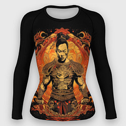 Рашгард женский Муай-Тай боец ретро стиль, цвет: 3D-принт