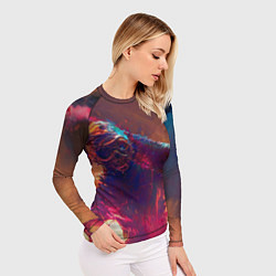 Рашгард женский Человек с пилой в маске, цвет: 3D-принт — фото 2