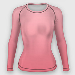 Рашгард женский Нежный розовый градиент, цвет: 3D-принт