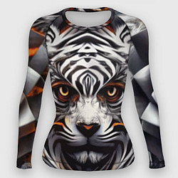 Женский рашгард Абстракция: тигр