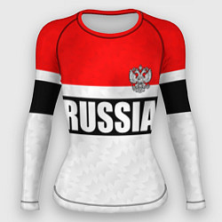 Рашгард женский Россия - униформа классическая с гербом, цвет: 3D-принт