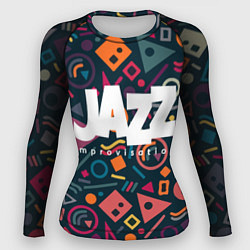Рашгард женский Jazz improvisation, цвет: 3D-принт