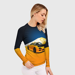 Рашгард женский Спортивный японский автомобиль, цвет: 3D-принт — фото 2