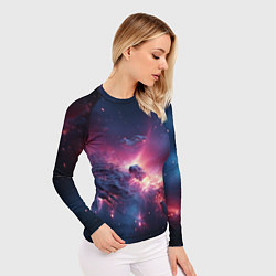 Рашгард женский Взрыв в космосе, цвет: 3D-принт — фото 2