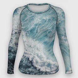 Женский рашгард Морская бирюзовая волна