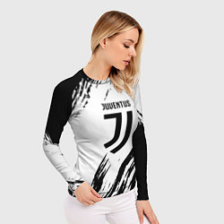 Рашгард женский Juventus краски, цвет: 3D-принт — фото 2