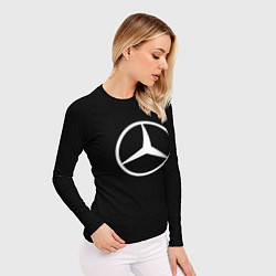 Рашгард женский Mercedes benz logo white, цвет: 3D-принт — фото 2