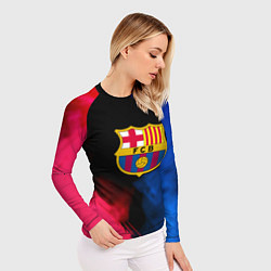 Рашгард женский Barcelona fc club gradient smoke, цвет: 3D-принт — фото 2