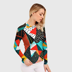 Рашгард женский Abstract patchwork - ai art, цвет: 3D-принт — фото 2