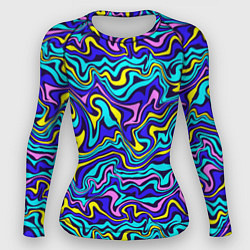 Рашгард женский Psychedelic multicolored pattern, цвет: 3D-принт