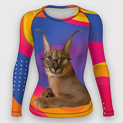 Рашгард женский Мем кот Шлепа, цвет: 3D-принт