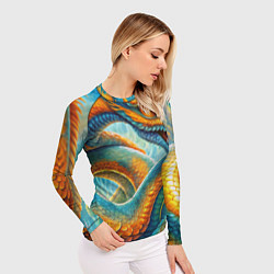 Рашгард женский Большая мифологическая змея, цвет: 3D-принт — фото 2