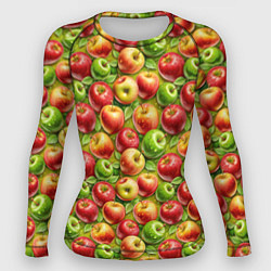 Рашгард женский Ароматные сочные яблоки, цвет: 3D-принт