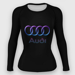 Рашгард женский Audi neon logo, цвет: 3D-принт