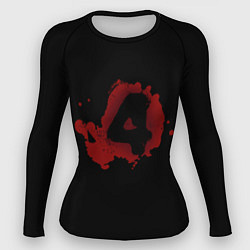 Рашгард женский Left 4 Dead logo красный, цвет: 3D-принт