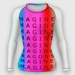 Рашгард женский Imagine Dragons neon rock, цвет: 3D-принт