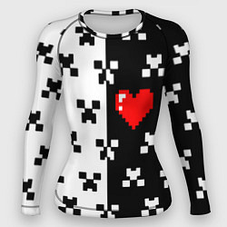 Женский рашгард Minecraft pattern love