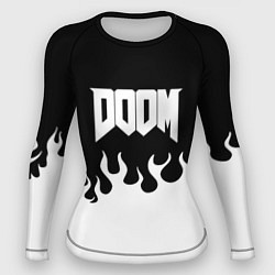 Женский рашгард Doom fire white