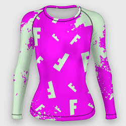 Женский рашгард Fortnite pattern pink