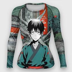 Женский рашгард Юный послушник каратист анимешный